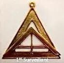 Bijou Officier Directoire : 1er Surveillant (MESA) - Régime Écossais Rectifié bijoux Nos Colonnes - Boutique Maçonnique