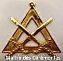 Bijou Officier Directoire : Maître des Cérémonie (MESA) - Régime Écossais Rectifié bijoux Nos Colonnes - Boutique Maçonnique