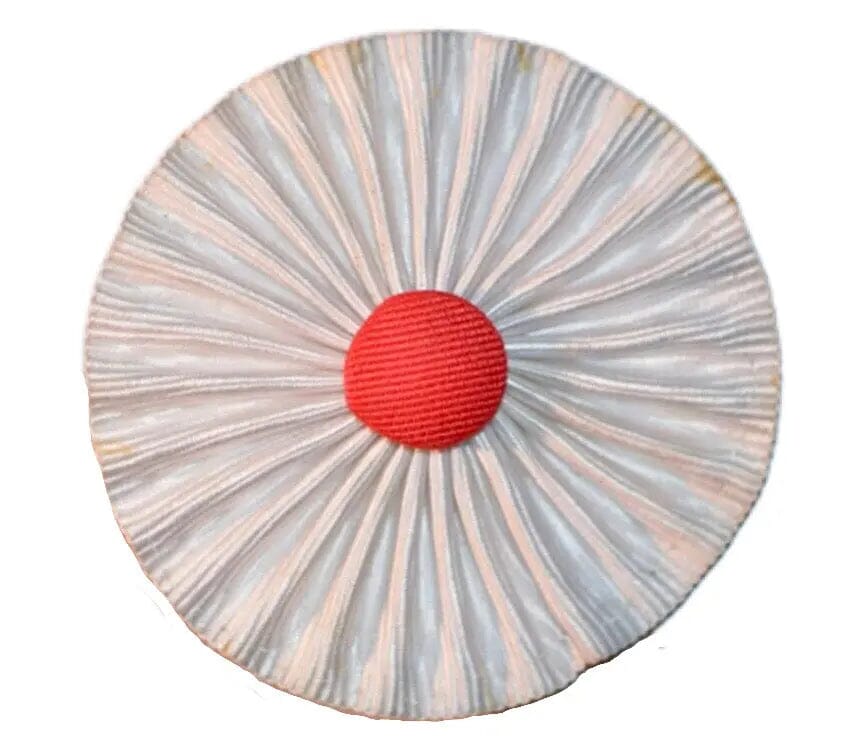 Rosette blanche à bouton rouge Maître Écossais de St-André (MESA) - Régime Écossais Rectifié sautoir tablier Nos Colonnes - Boutique Maçonnique