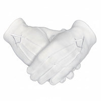 Gants maçonniques blancs Équerre & Compas