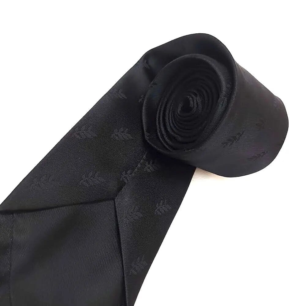 Cravate Maçonnique Noire - Acacia multiples (noir) cravate Nos Colonnes - Boutique Maçonnique 