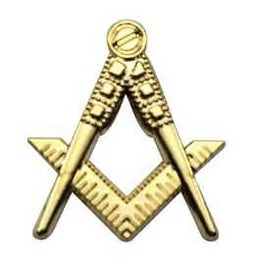 Pin's Maçonnique Équerre & Compas (Or)