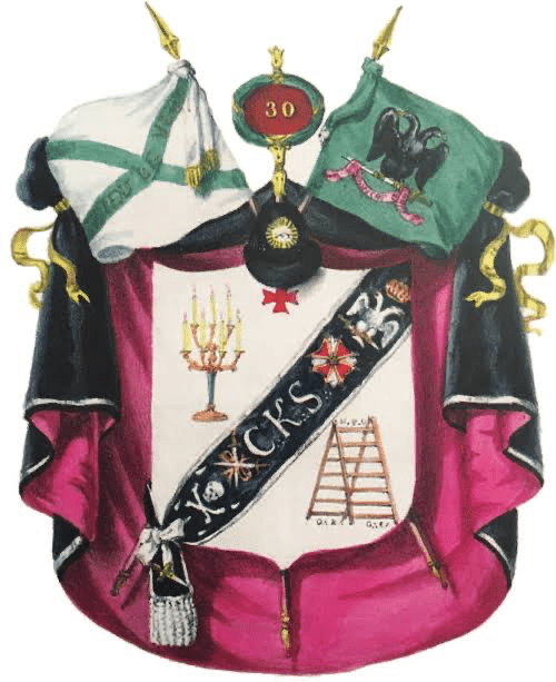 Armoiries complètes du Chevalier Kadosh – 30ᵉ degré REAA, Nos Colonnes