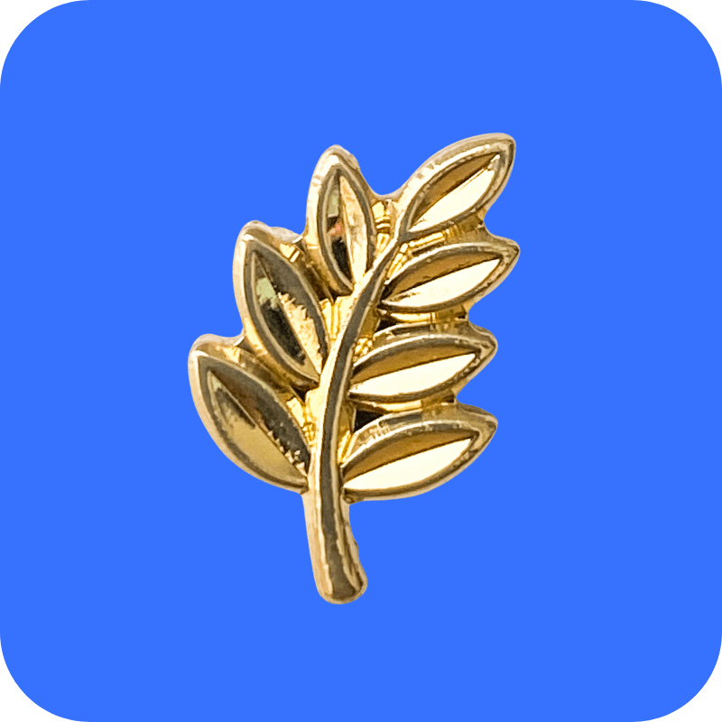 Lot 12 Pine Branch of Acacia freemason, Gold Green Lot 12 Pine Branch of Acacia freemason, Gold Green