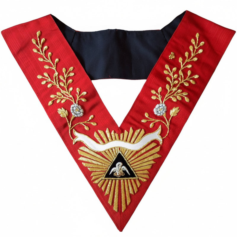 Sautoir Chevalier Rose - Croix/TSA Luxe. Personnalisable - 18° degré REAA - Nos Colonnes
