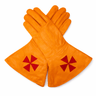 Masonic Tan Leather Knights Templar Gloves