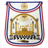 Réplique Tablier Maçonnique George Washington - Brodé Main, Cuir Véritable
