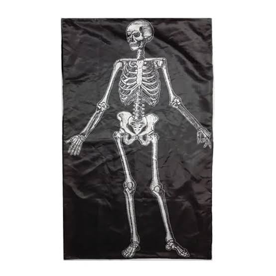 Drap mortuaire "Squelette" - Satin (167x100cm) Nos Colonnes - Boutique Maçonnique 