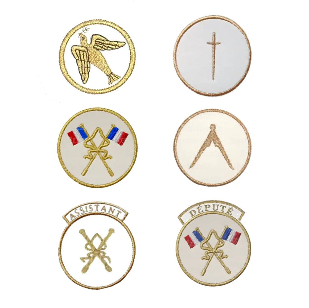 Badge Fonction Grand Officier National. Grande Tenue tablier Nos Colonnes - Boutique Maçonnique