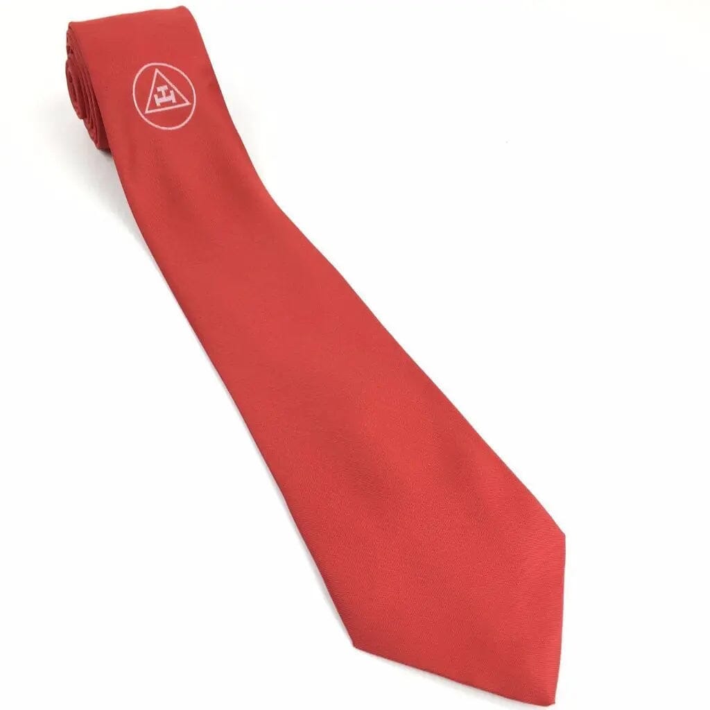 Cravate Maçonnique Rouge. Arche Royale cravate Nos Colonnes - Boutique Maçonnique 