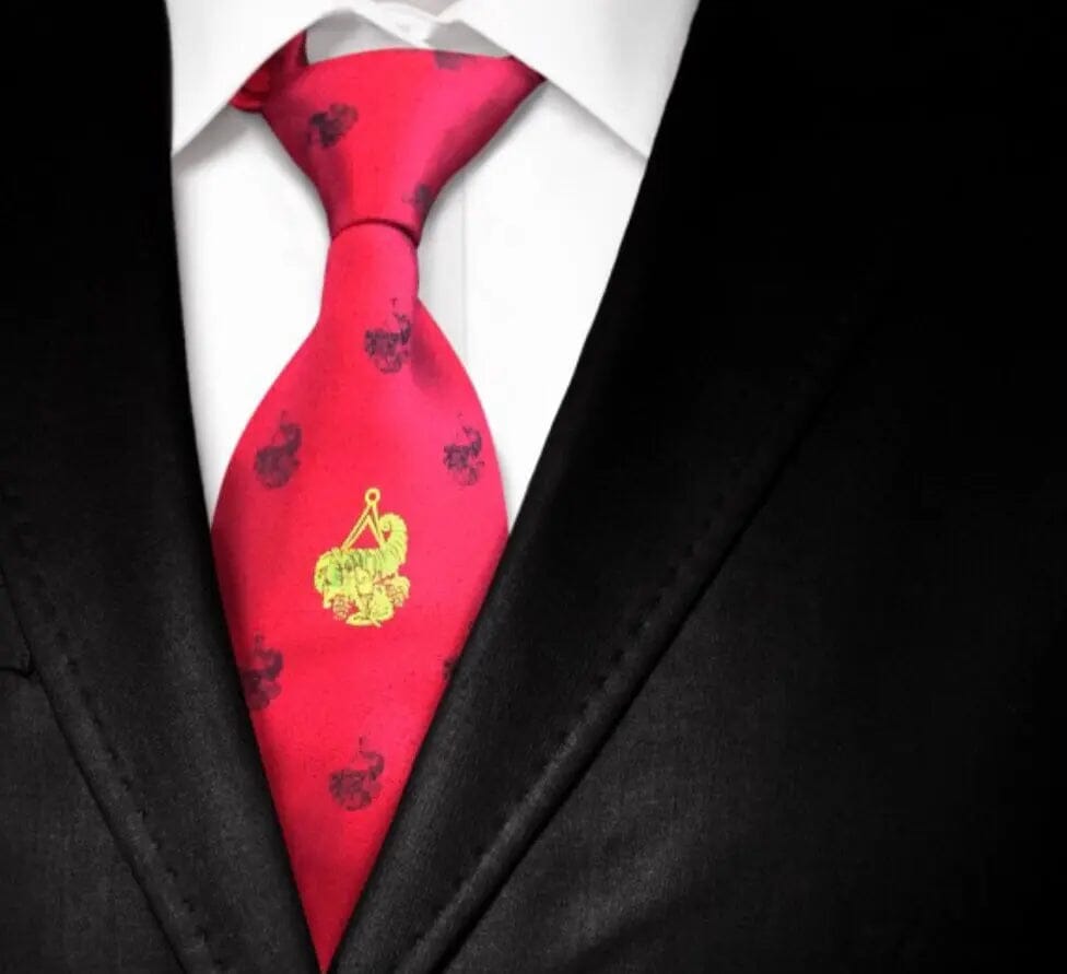 Cravate Maçonnique Rouge. Intendant Provincial et Grand Intendant cravate Nos Colonnes - Boutique Maçonnique 