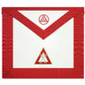 Tablier Trésorier. 41x35 cm - Arche Royale Américaine (Rite d’York)