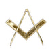Set Masonic Square & Compass - Golden metal