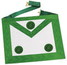 Master Mason Apron 3 rosettes. 39 x 33 cm - Cerneau Rite
