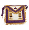 Immediate Past Master purple Apron. Real leather. Fringe. 39x33cm - Memphis-Misraim