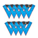 Set 9 Blue Lodge Officers Collars. Natural silk - Ancient and Accepted Scottish Rite (AASR)