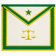 Tablier Chambre de Justice Grand Orient de France (GODF) - en stock - version soie