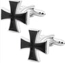 Masonic Black Cross Cufflinks (Silver)