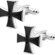 Masonic Black Cross Cufflinks (Silver)
