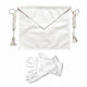Tablier Apprenti. Houppes. Simili cuir. 36x31cm + 1 paire de gants offerte - Rite d’York