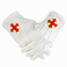 Masonic Regalia Red Cross of Constantine White Gloves