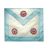 Master Mason Apron. 3 Rosettes - Emulation Working (French style)