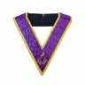Steward purple Collar. Natural Silk - Memphis-Misraïm Rite (ORUMM)