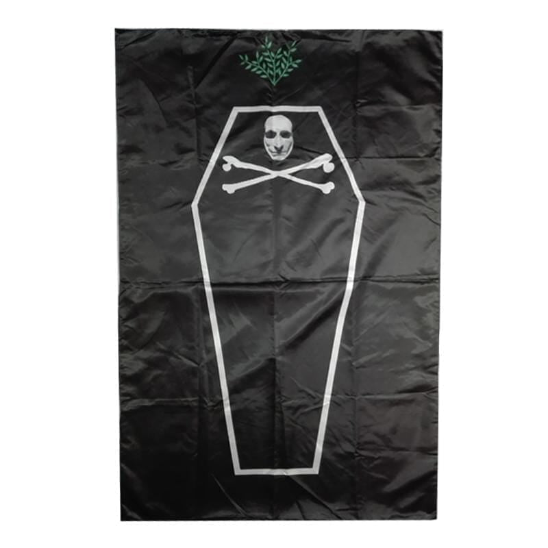 Drap mortuaire "Masque blanc" - Satin (190x131cm) Nos Colonnes - Boutique Maçonnique 
