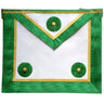 Tablier de Maître 3 Rosettes, liseré Or - Rite de Cerneau