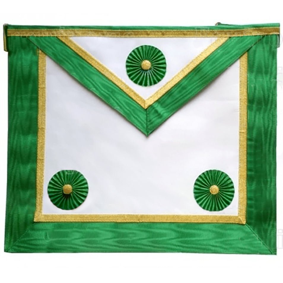 Tablier de Maître 3 Rosettes, liseré Or - Rite de Cerneau - Nos Colonnes
