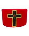 Toque 18° REAA – Rouge Rigide – Croix Latine – Taille 54 – BA