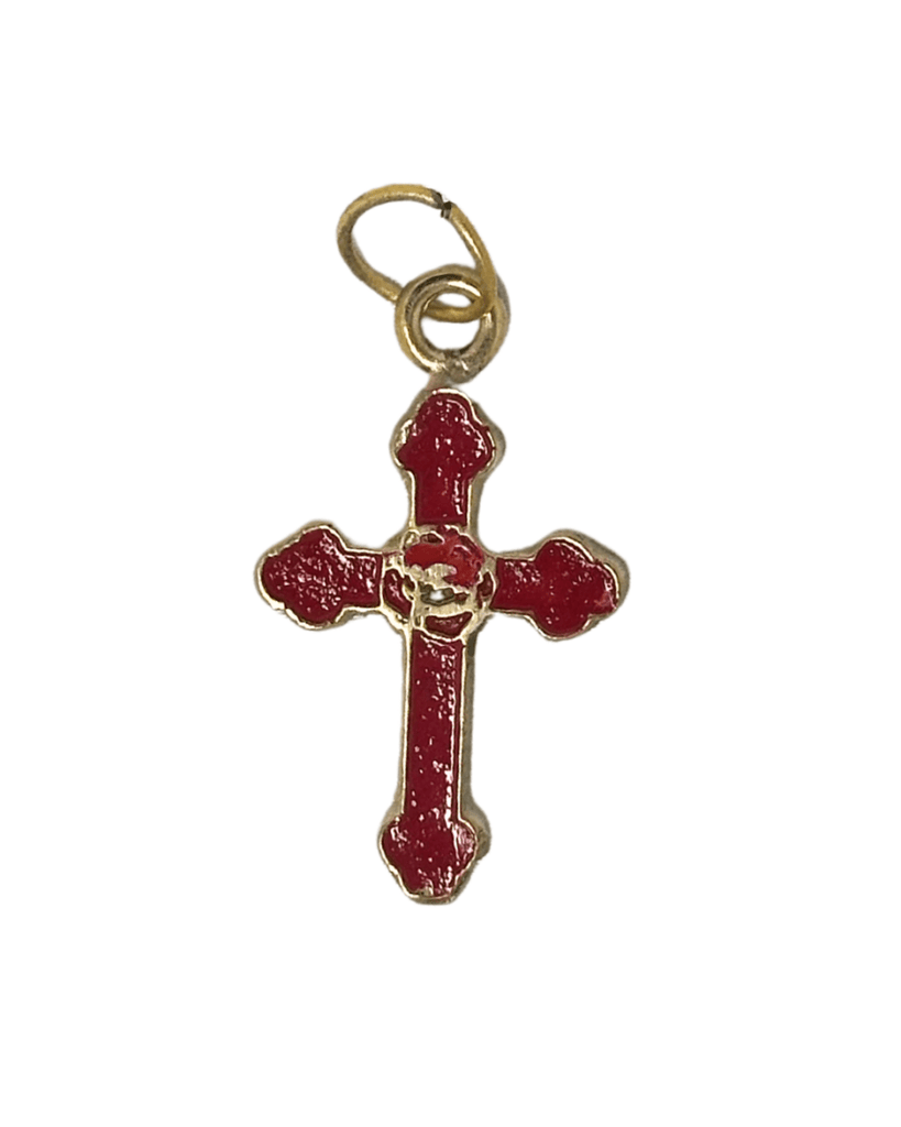 Pendentif Rose-Croix (Rouge et Or) - Nos Colonnes