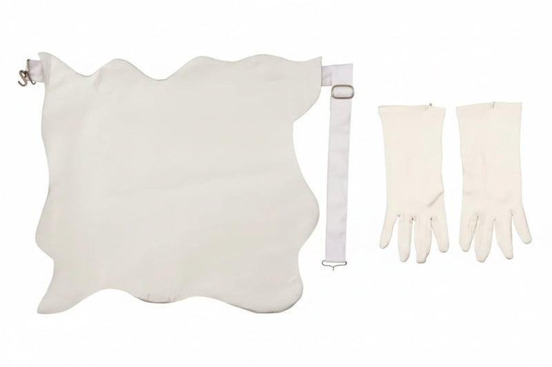 Tablier Apprenti Entré. Cuir véritable. 36x31cm + 1 paire gants offerte - Rite Opératif de Salomon (ROS) - Nos Colonnes