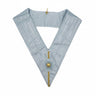 Lodge Officer Collar. Rosette and Ball. Natural Silk - Rectified Scottish Rite (RSR)