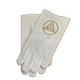 Masonic Regalia White Gloves. Royal Arch Triple Tau embroidered 