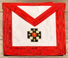Tablier Chevalier Rose Croix, Croix Potencée 18° degré REAA en satin  - BA