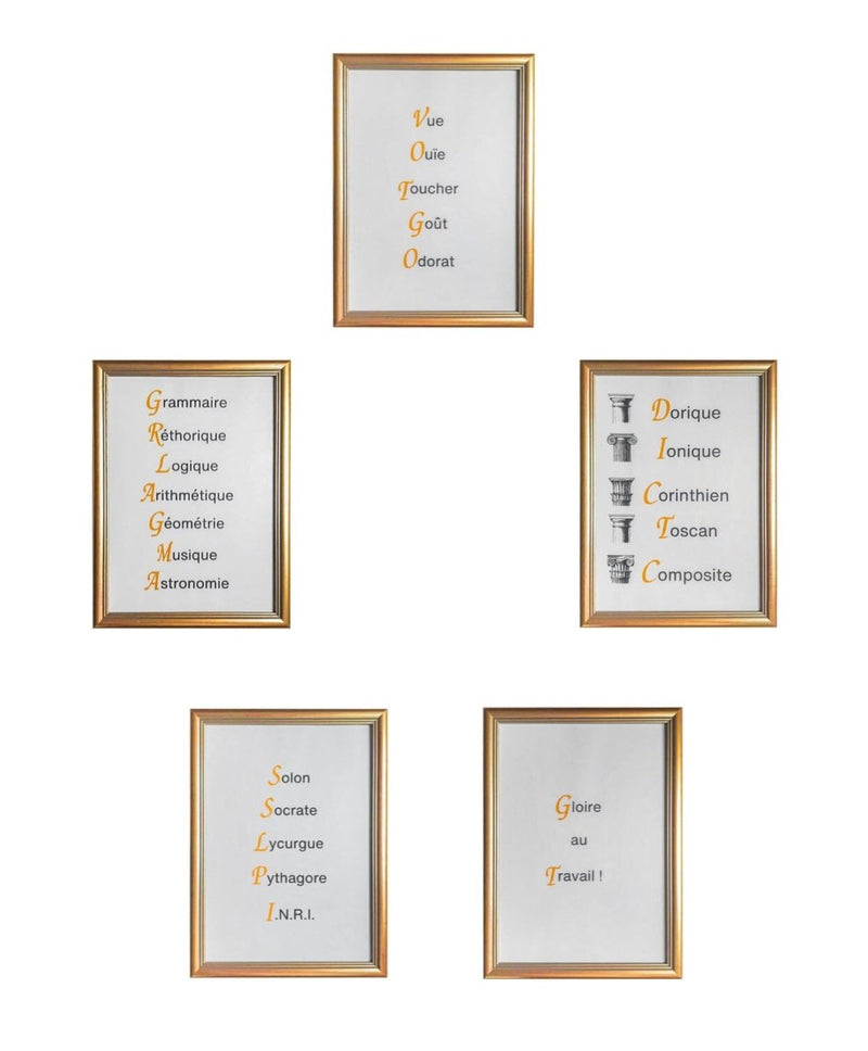 Pack 5 Cartouches (Compagnon) - Memphis - Misraïm - Nos Colonnes