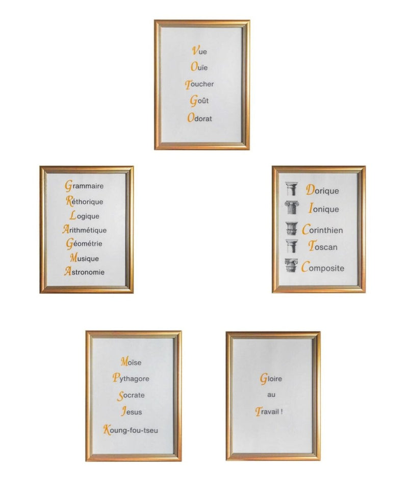 Pack 5 Cartouches (Compagnon) - REAA - Nos Colonnes