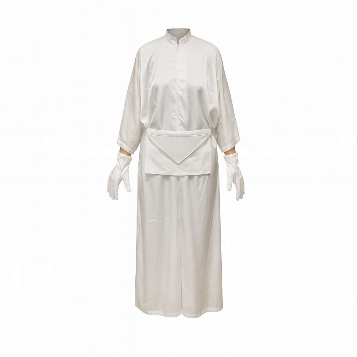 Freeman Son Robe Set Masonic white Robe + Apron + Gloves GLFMM - Memphis-Misraim Rite ...