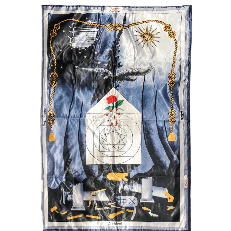 Premier Tapis de Loge 18° Degré REAA - Satin (128x85cm) - Nos Colonnes