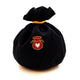 Black bag for alms or proposals. Satin