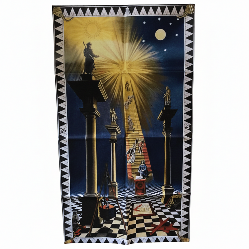 Tapis de Loge 1° Degré Emulation & Rite d’York - Satin (128x85cm) - Nos Colonnes