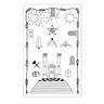 1st & 2nd Degrees Tracing Board. 128x85cm - Traditional French Rite (1801) 