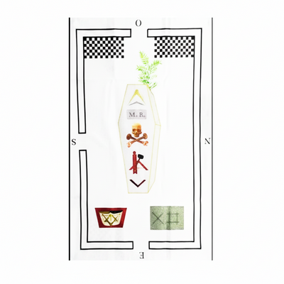Tapis de Loge 3° Degré REAA (1), Satin (128 x 85 cm)