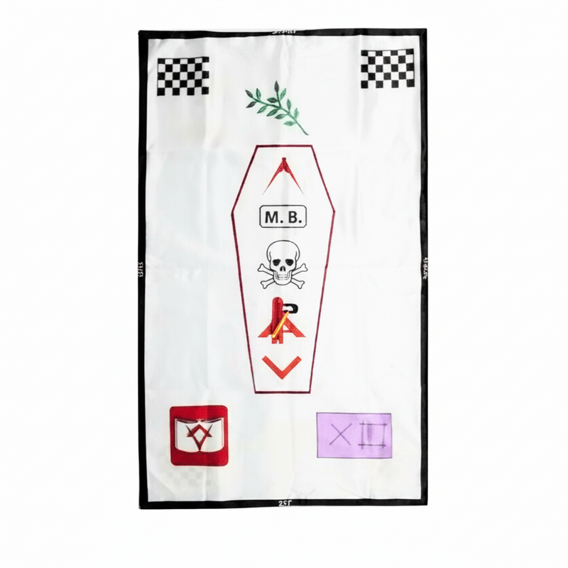 Tapis de Loge 3° Degré REAA (2) - Satin (128 x 85 cm) - Nos Colonnes