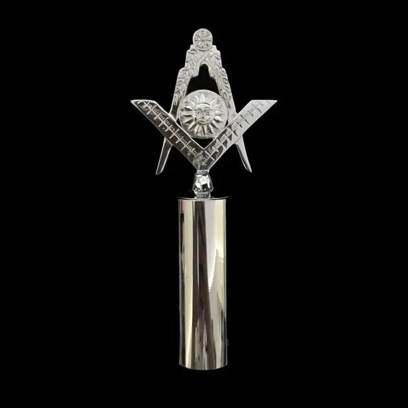 Tête de Canne 1er Diacre (argentée ) - Rite d’York bijoux Nos Colonnes - Boutique Maçonnique