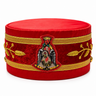 Toque Chevalier Rose-Croix – 18° REAA – Velours rouge – Finition luxe - en stock - T 57