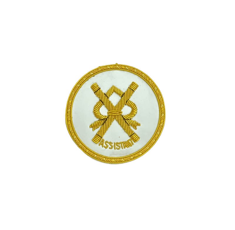 Badge tablier Assistant Grand Maître des Cérémonies National. Grande Tenue - Grandes Loges, style anglais BA - Nos Colonnes