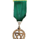 Allied Masonic Degrees Sovereign Master Emerald Green Ribbon Breast Jewel - Canadian Constitution