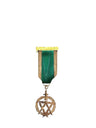 Bijou de poitrine Souverain Maître (ruban vert et or) - Degrés Maçonniques Alliés (style canadien)